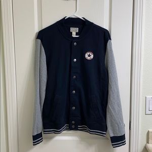 Converse Navy and Grey Varsity bomber jacket